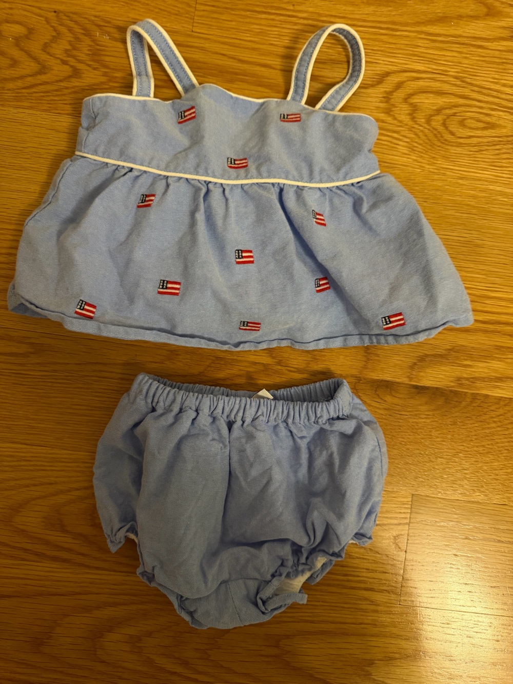 Janie and Jack Light Blue Embroidered Kids Matching Set